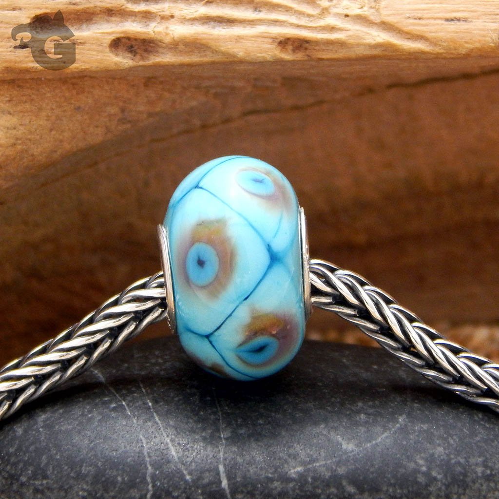 Ikat Light Blue Glass bead