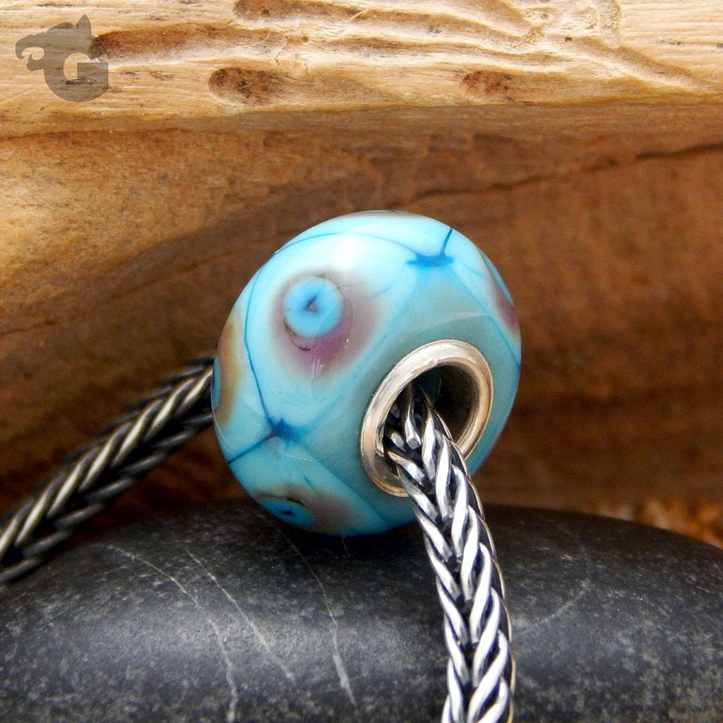 Ikat Light Blue Glass bead