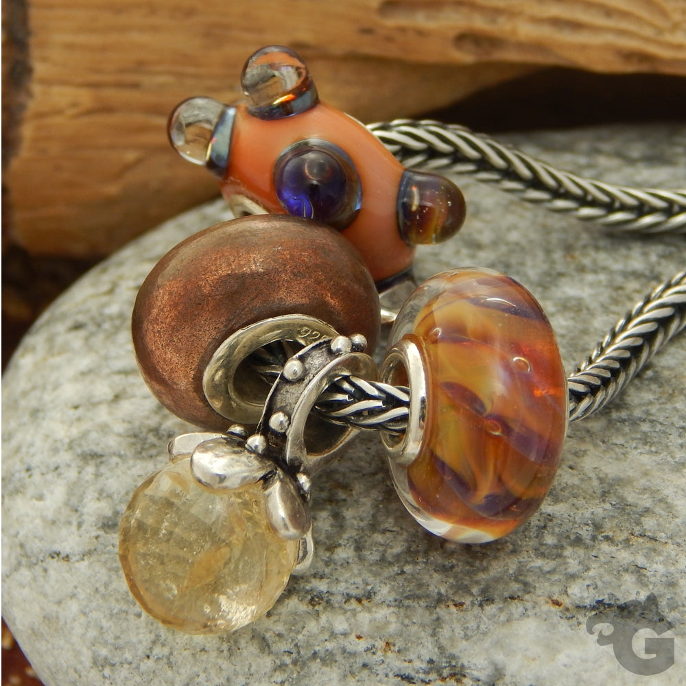 Illumination Lampwork bead European style fits Pandora Trollbeads - Glermes.com