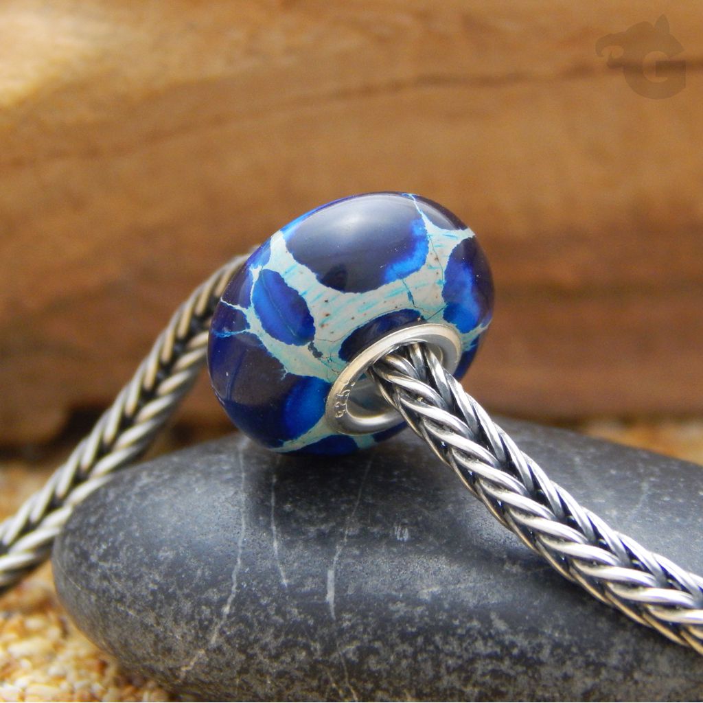 jasper imperial blue big hole bead unisex charm