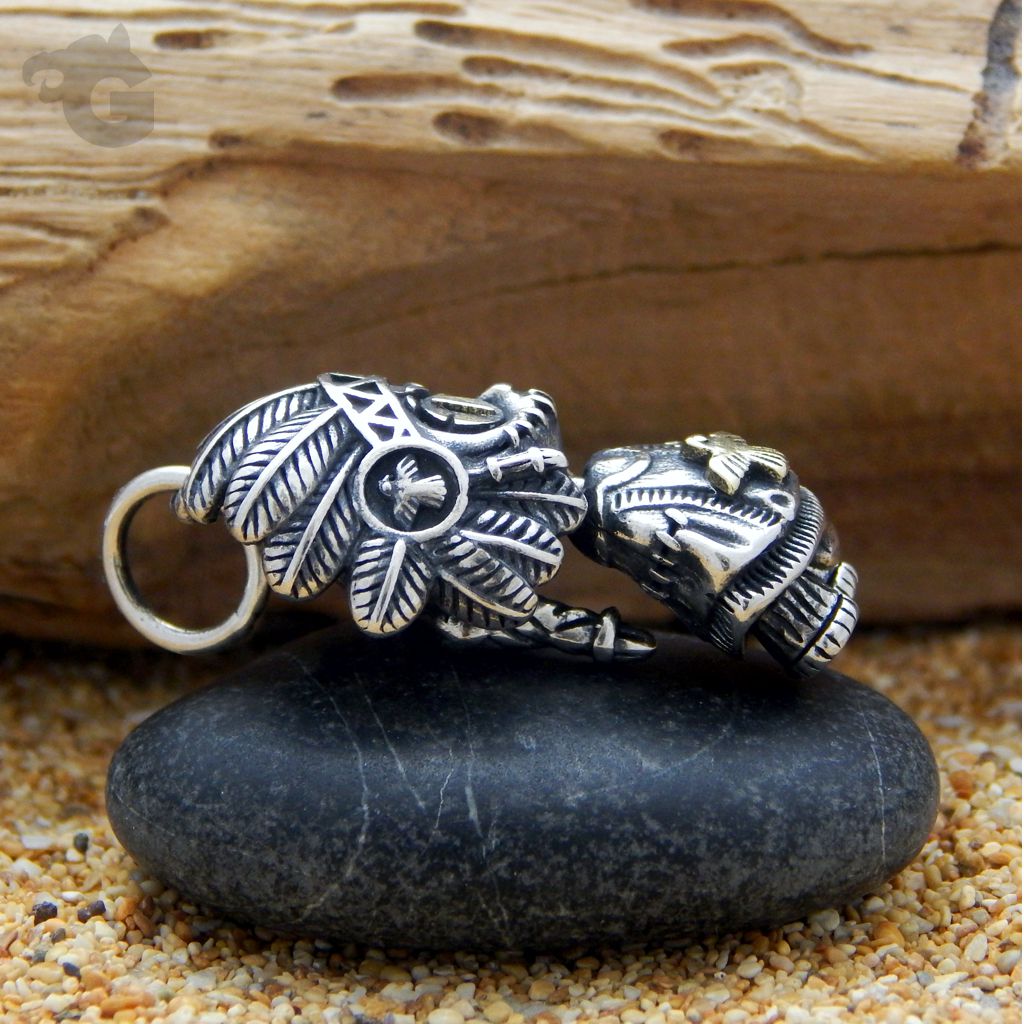 kaws indian pendant totem gler oxidized 925 sterling silver pendant necklace