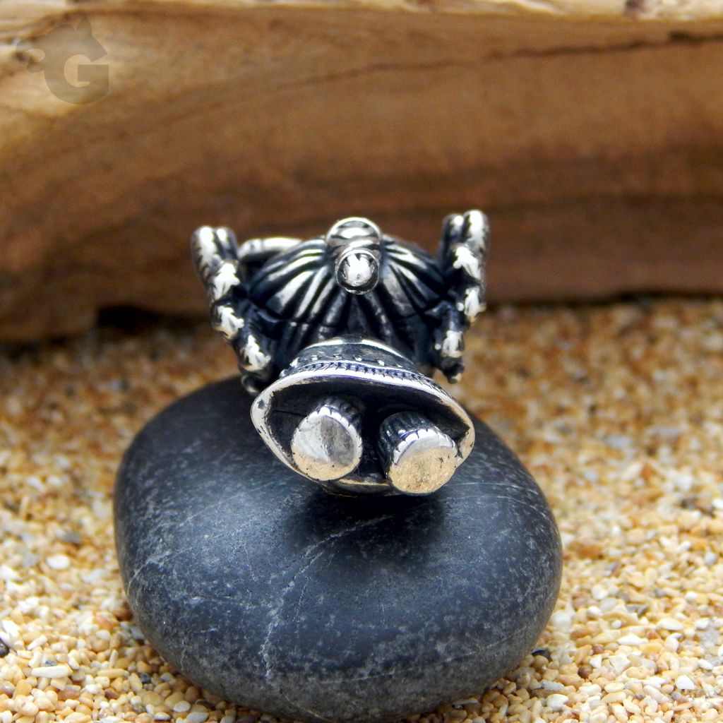 native american indian chef totem pendant 925 silver oxidized