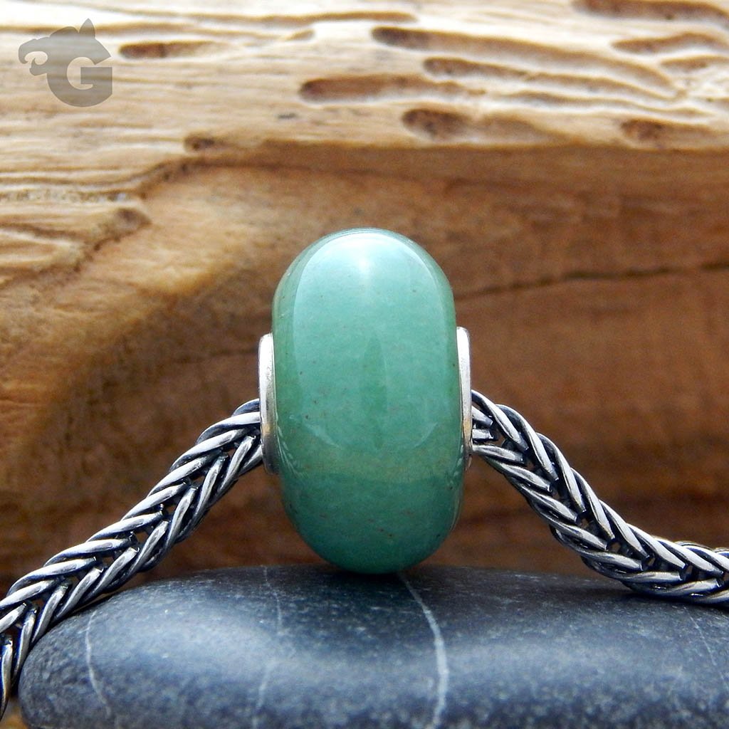 Green Jade smooth bead charm