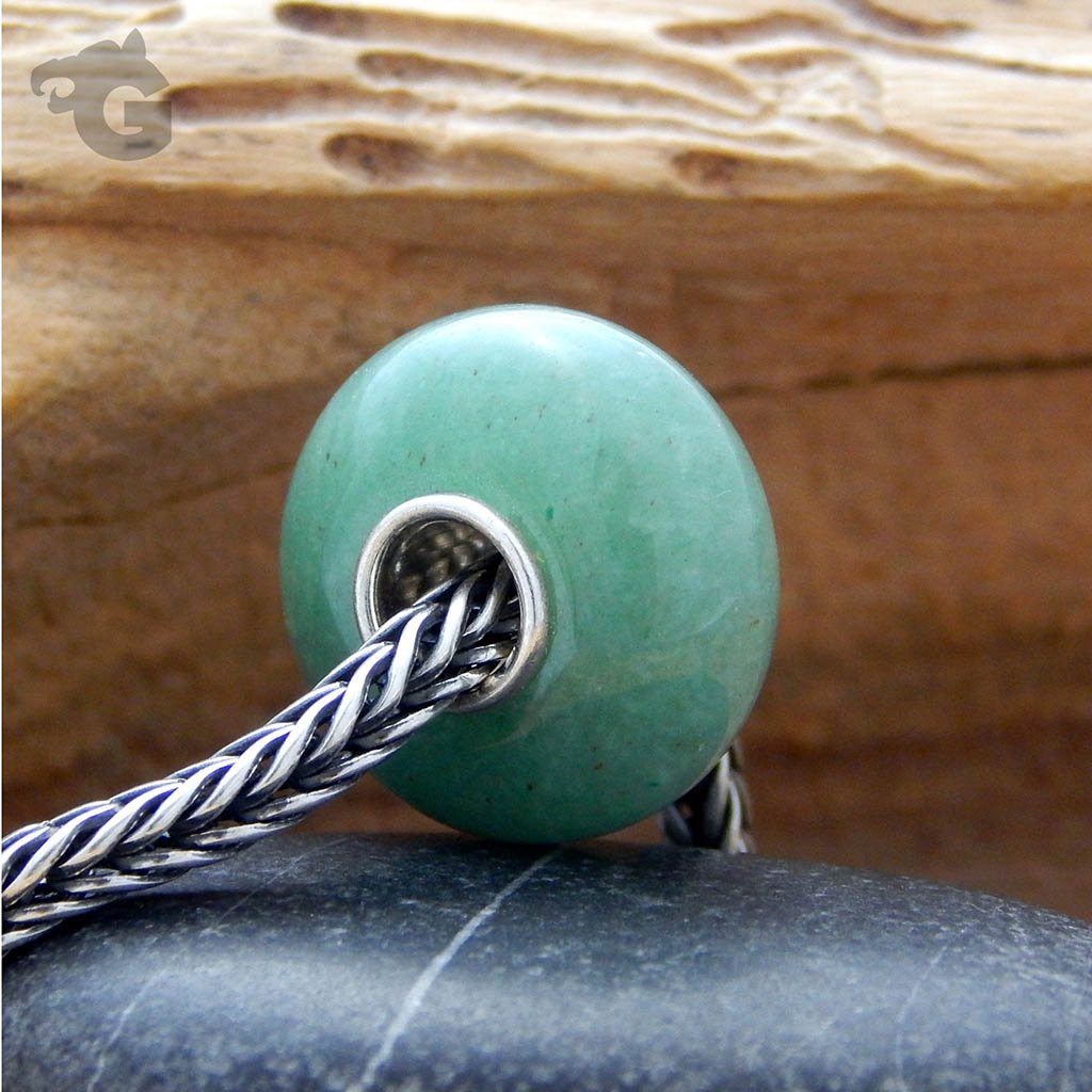 Green Jade smooth bead charm