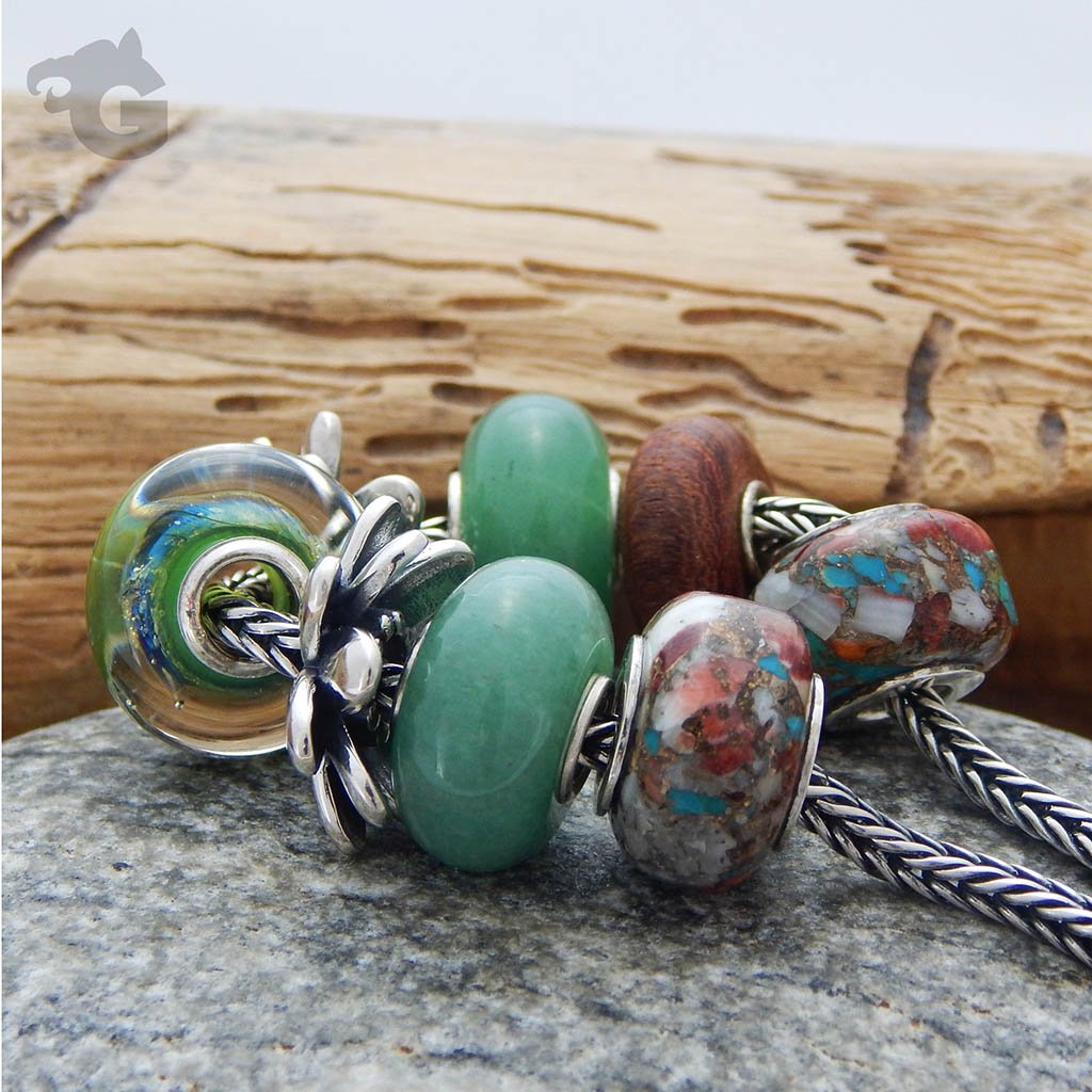 Green Jade smooth bead charm