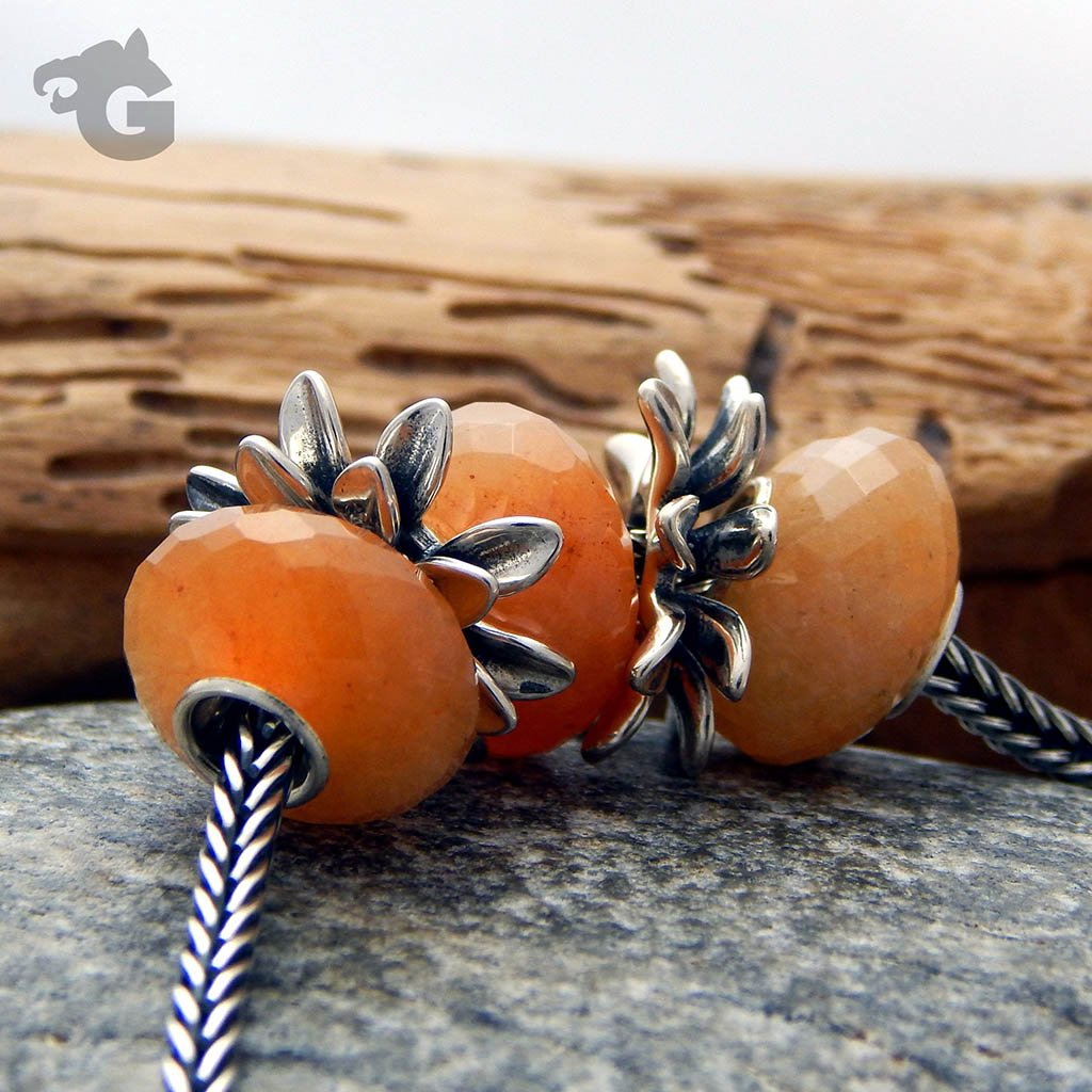 Red Jade bead faceted