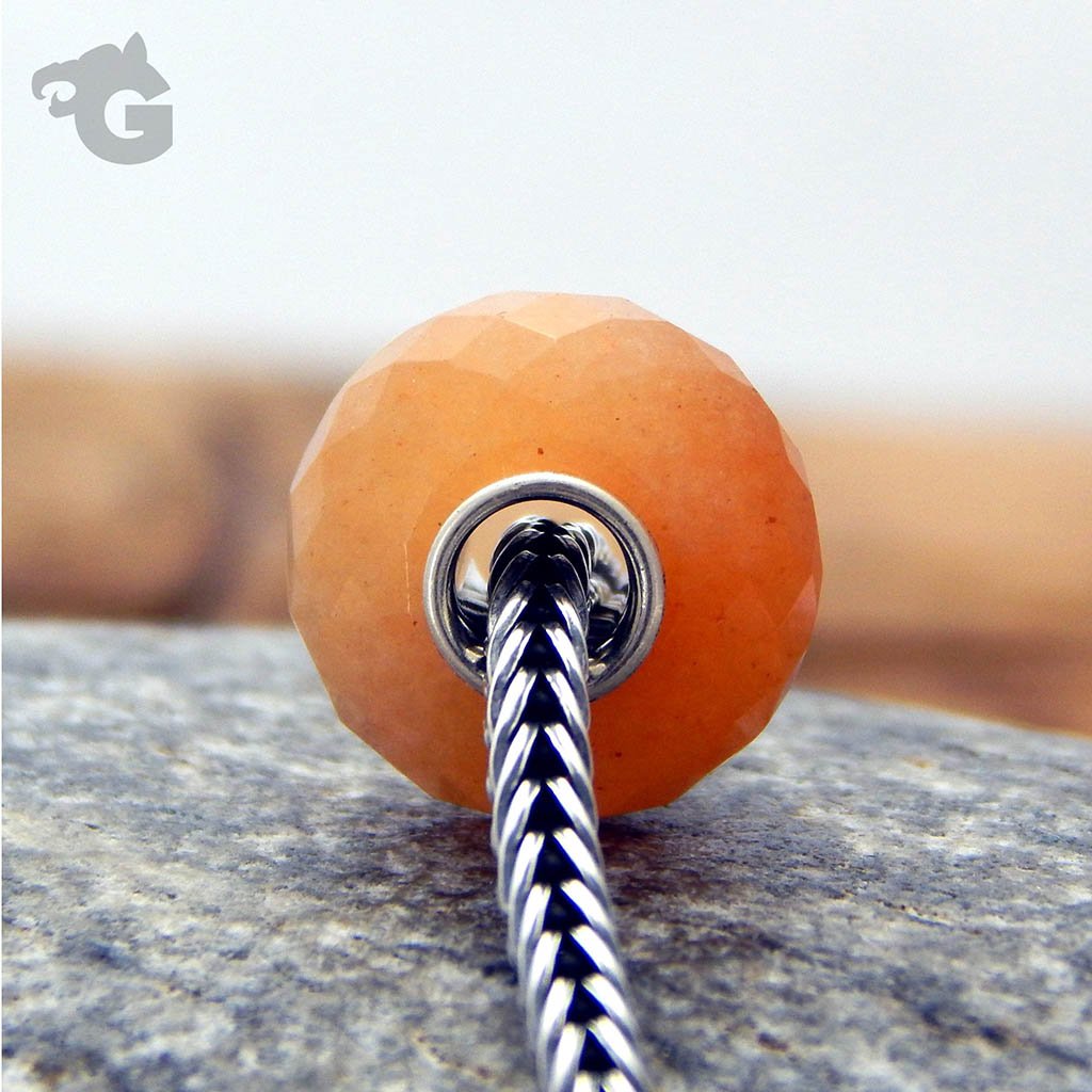 Red Jade bead faceted