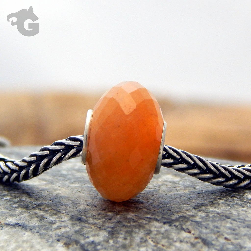 Red Jade bead faceted