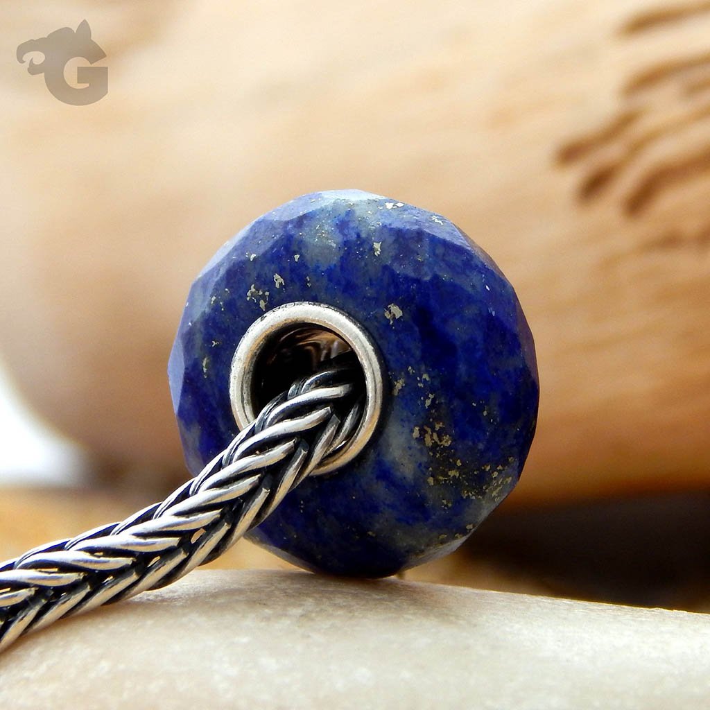 Lapis Lazuli faceted gemstone bead
