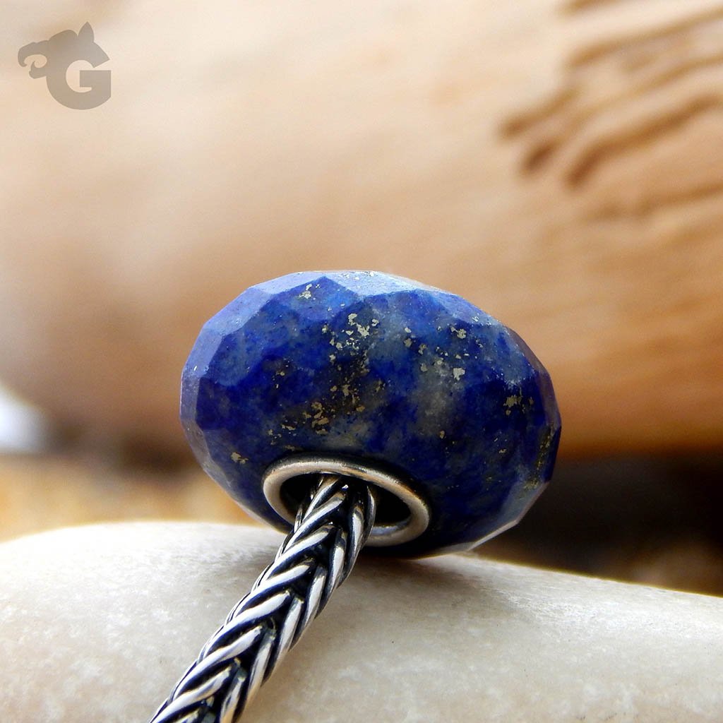 Lapis Lazuli faceted gemstone bead