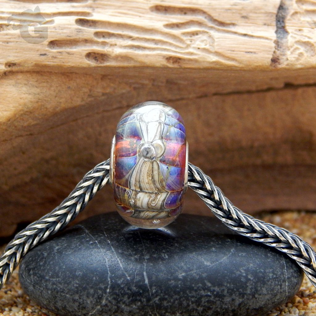 Mystique Caterpillar Neon glass bead charm