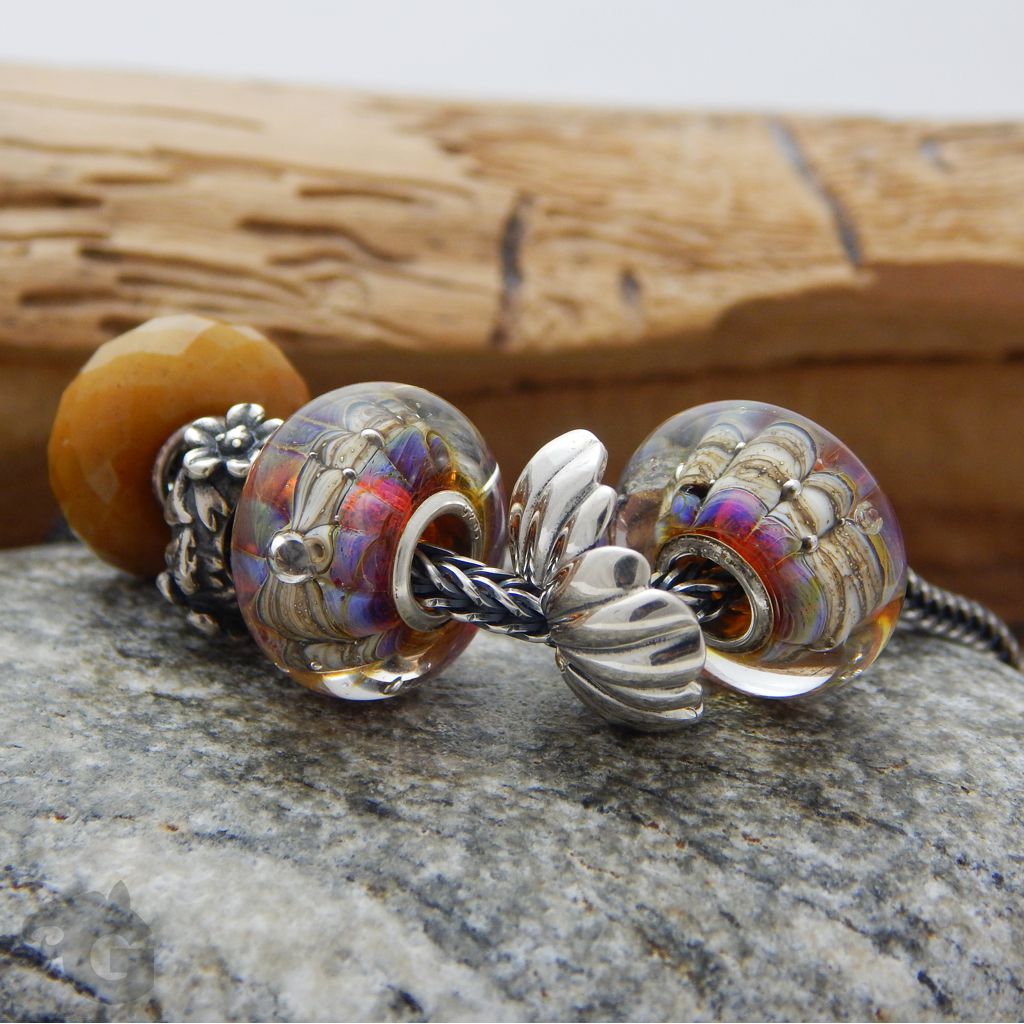 lampwork bead bracelets big hole european style neon