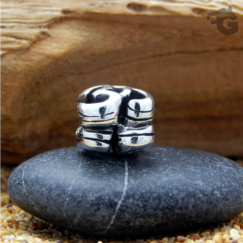 Ohm sign silver bead