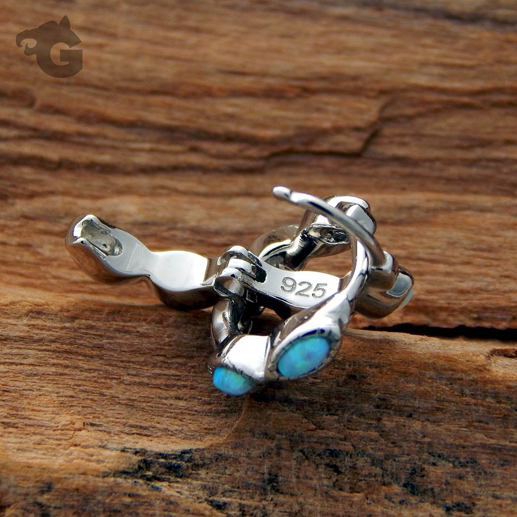 Dainty Opal Huggie Hoop earrings