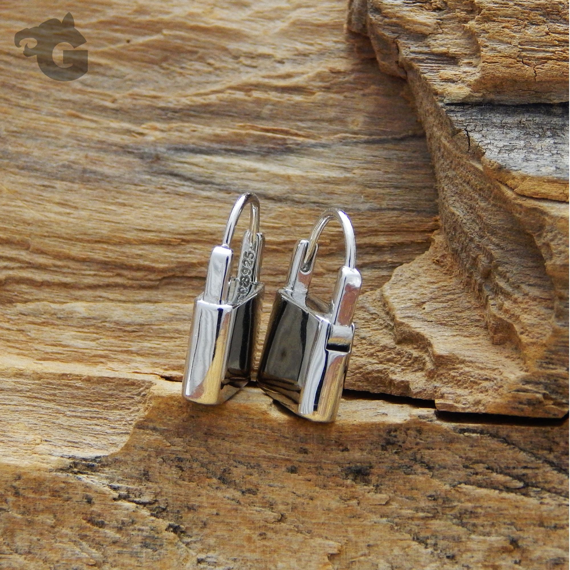 padlock stud earrings