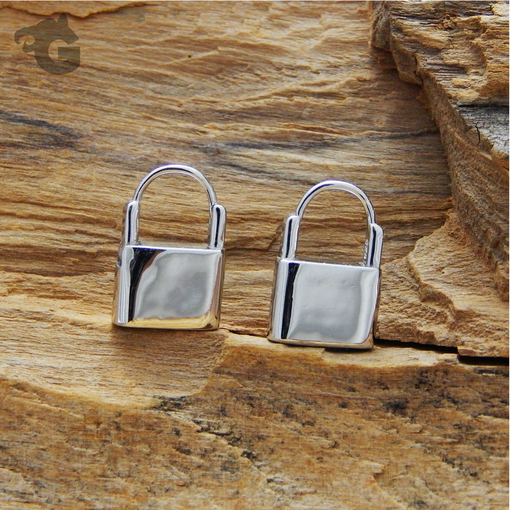 padlock shaped earrings