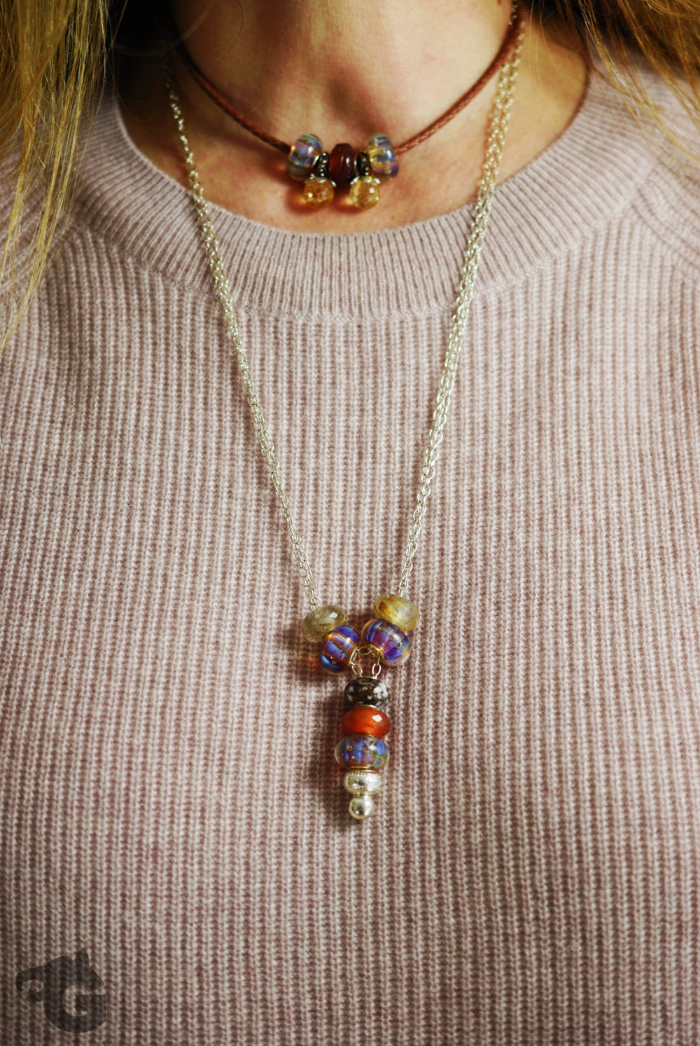 Citrine pendant necklace - Glermes.com