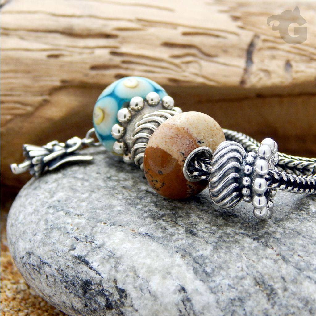 brown jasper opaque big hole bead patterns