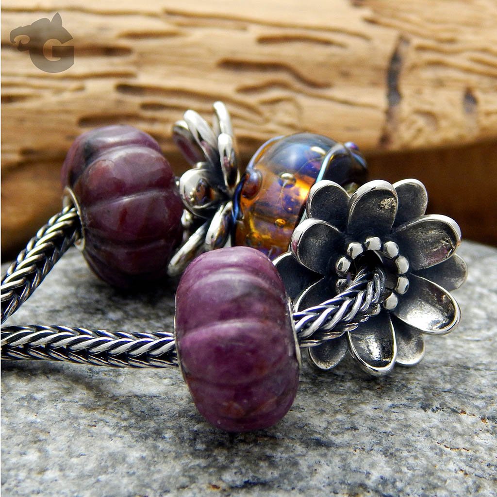 Silver spacer Pine Cone Slice