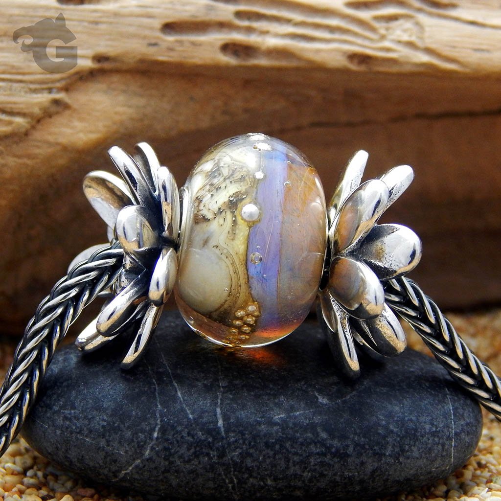 Silver spacer Pine Cone Slice