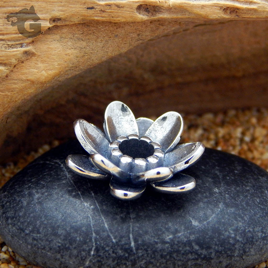 Silver spacer Pine Cone Slice