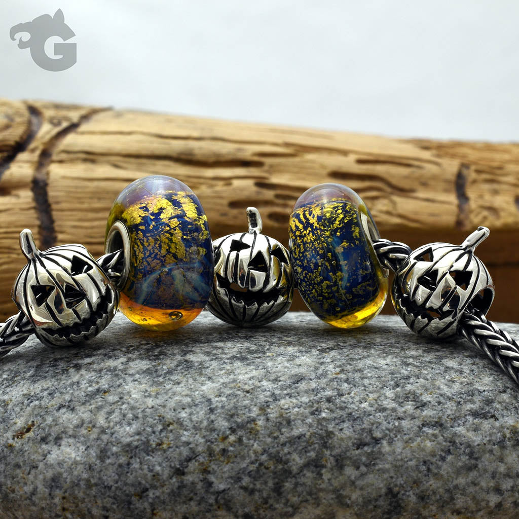 Pumpkin big hole bead