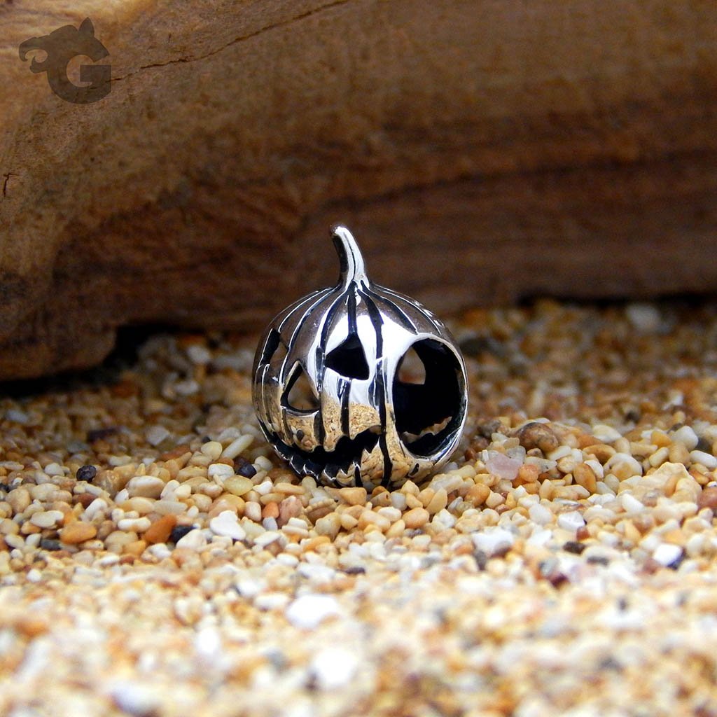 Pumpkin big hole bead