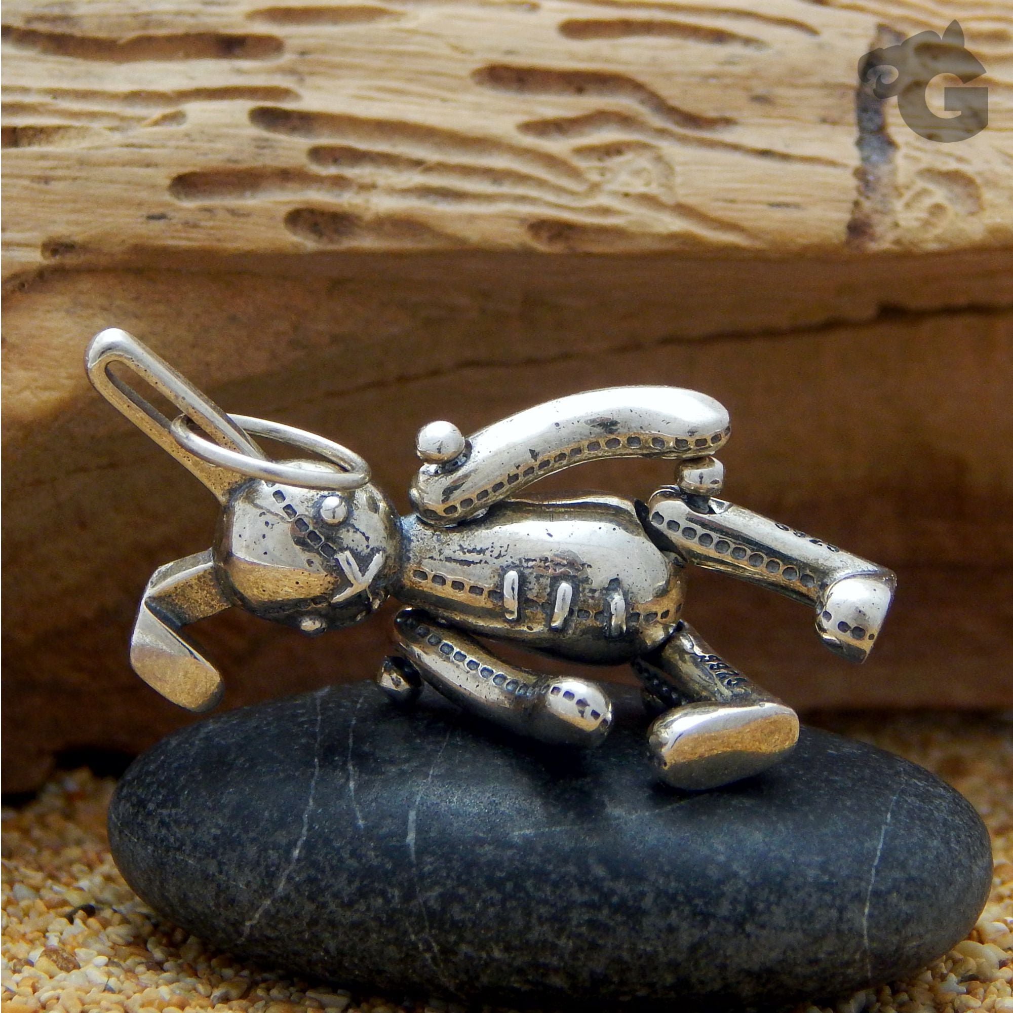 bunny jewelry charm unisex gift silver
