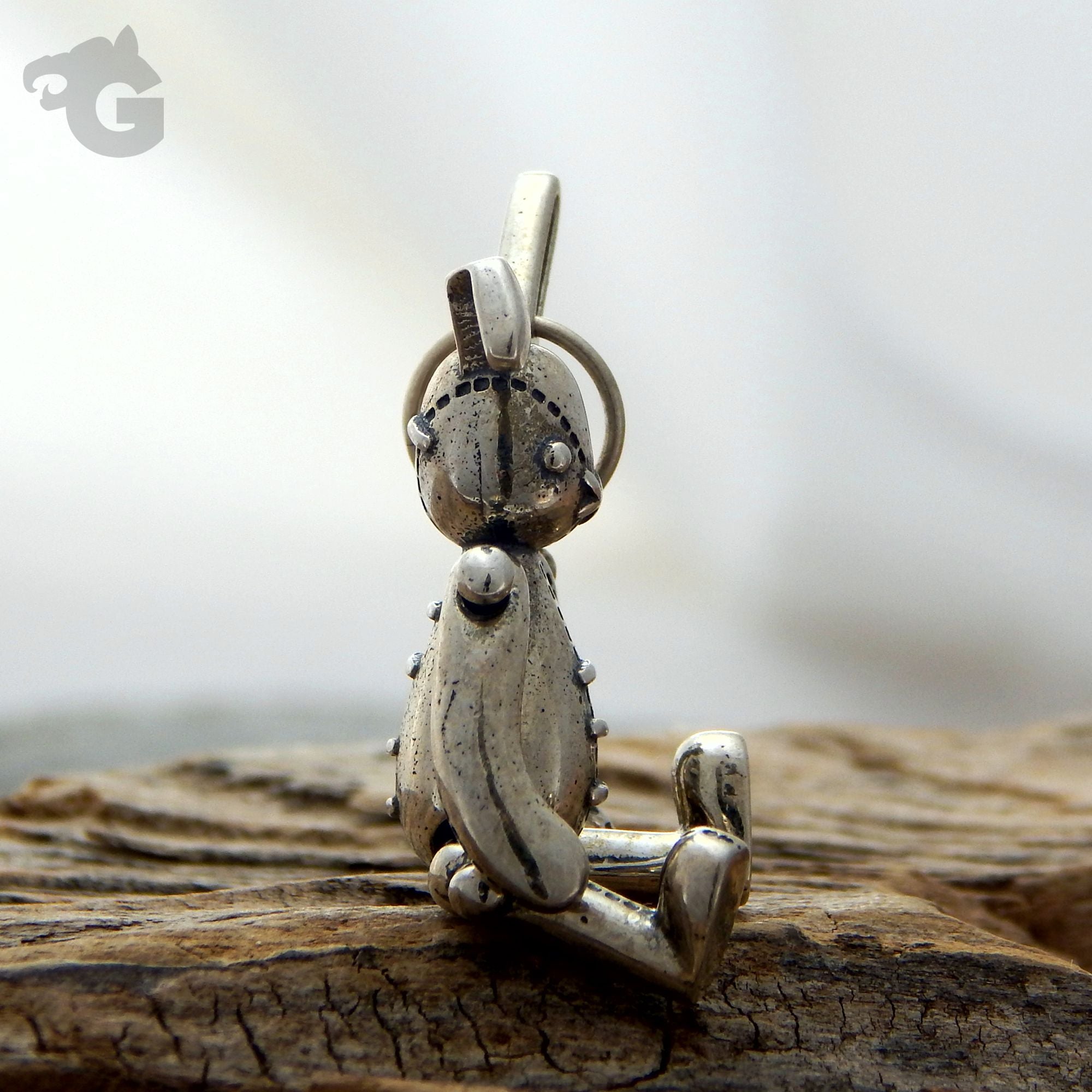 rabbit charm silver gift unisex
