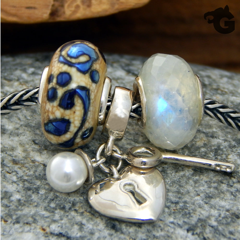 Rainbow Moonstone jewelry bead bracelet necklace big core European style - Glermes.com