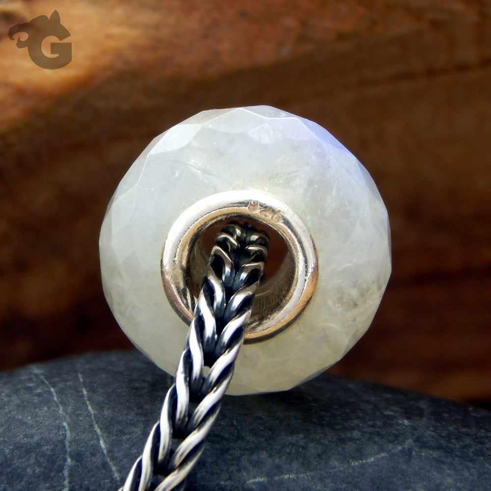 Rainbow Moonstone bracelet gemstone bead - Glermes.com