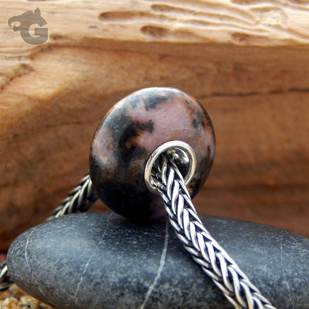 Rhodonite gemstone bead