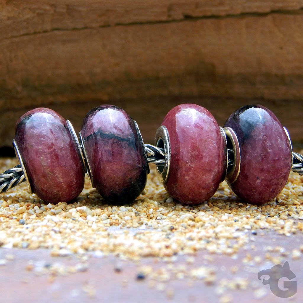 Rhodonite Gemstone Bead smooth