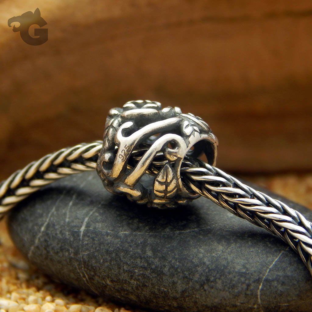 Rose Heart Garden silver charm