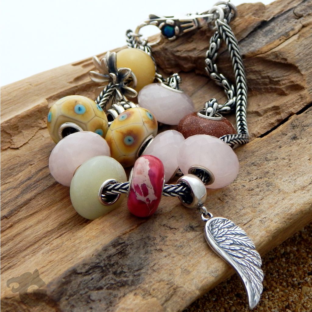 the stone of universal love rose quartz European big hole bead Glermes.com