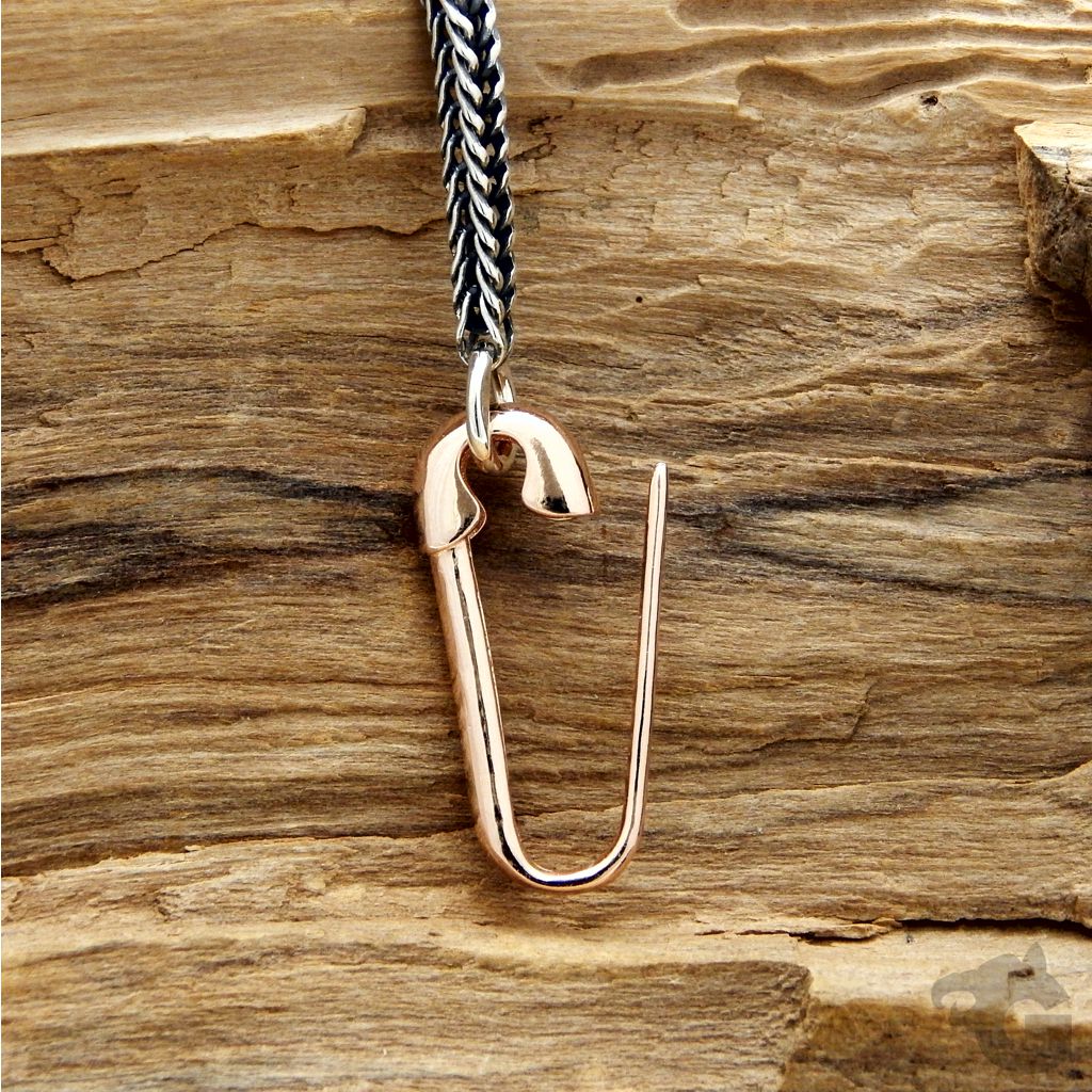 Huggie Safety Pin earring single or a pair
