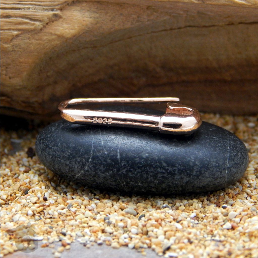 Huggie Safety Pin earring single or a pair