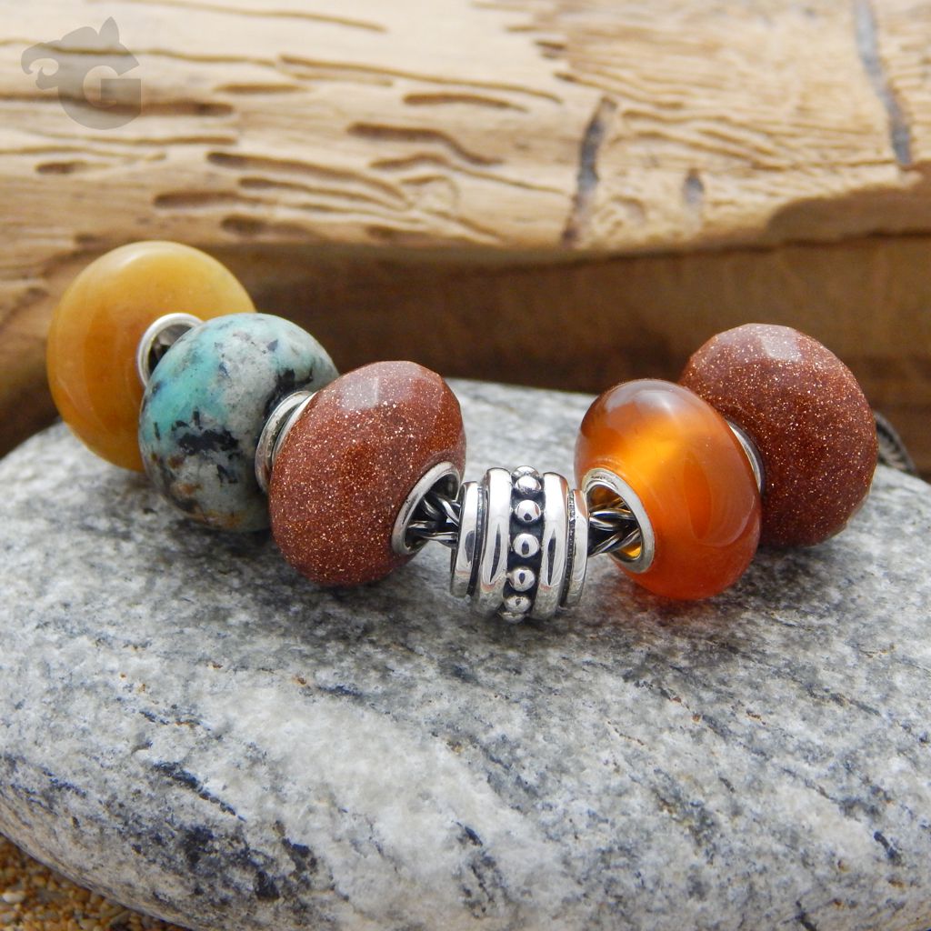 red gold sandstone chakra gemstone big hole