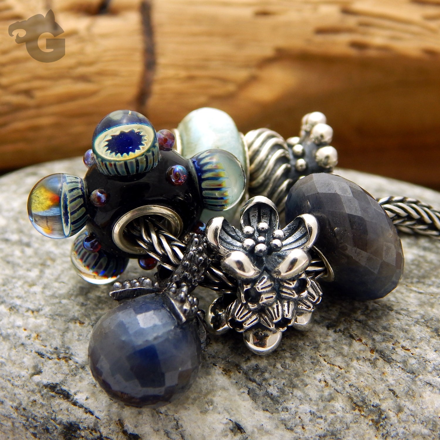 Crab Apple Blossom silver charm