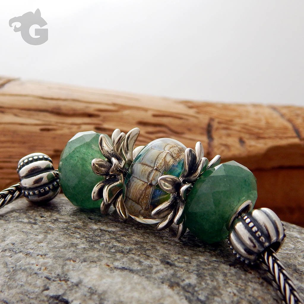 Sea Urchin Shell silver charm