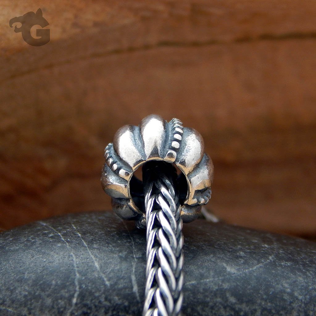 Sea Urchin Shell silver charm