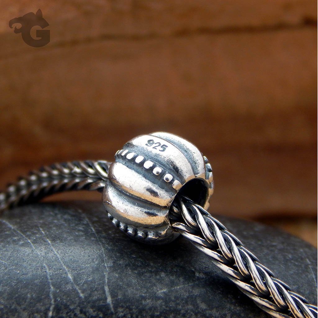 Sea Urchin Shell silver charm