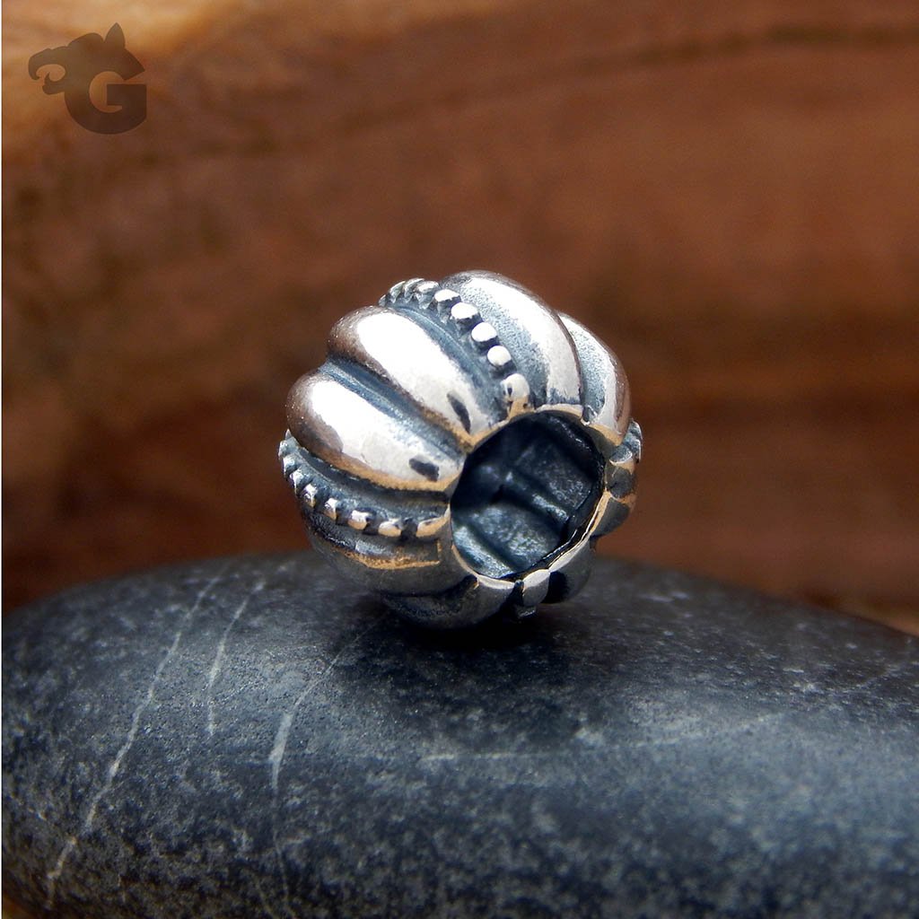 Sea Urchin Shell silver charm