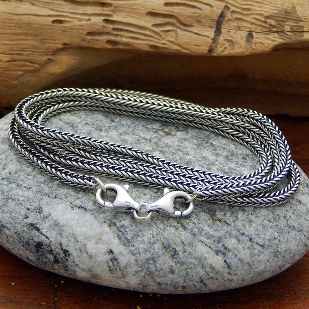 Snake Necklace with clasp 15.7"/ 40 cm