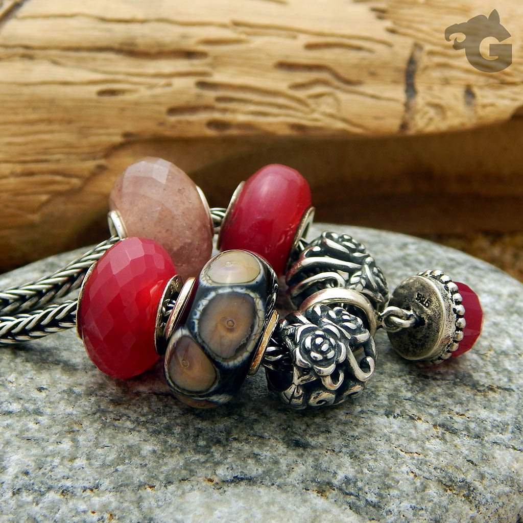 Rose Heart Garden silver charm