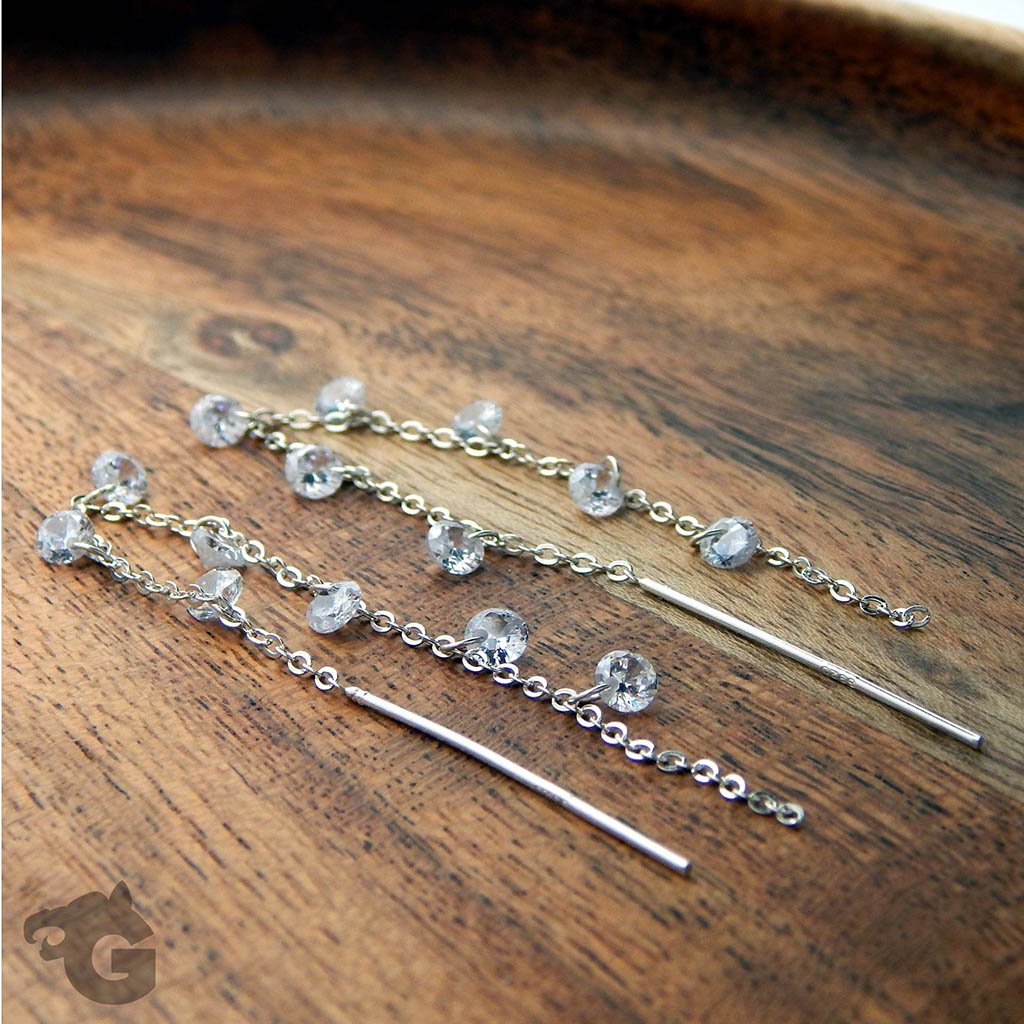 Star Galaxy II Threader Earrings 925 Silver