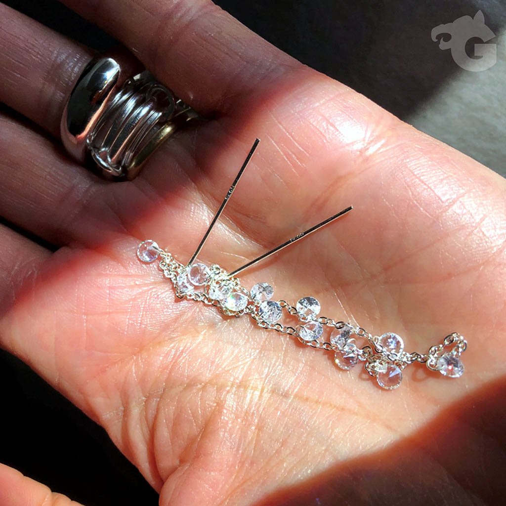 Star Galaxy II Threader Earrings 925 Silver