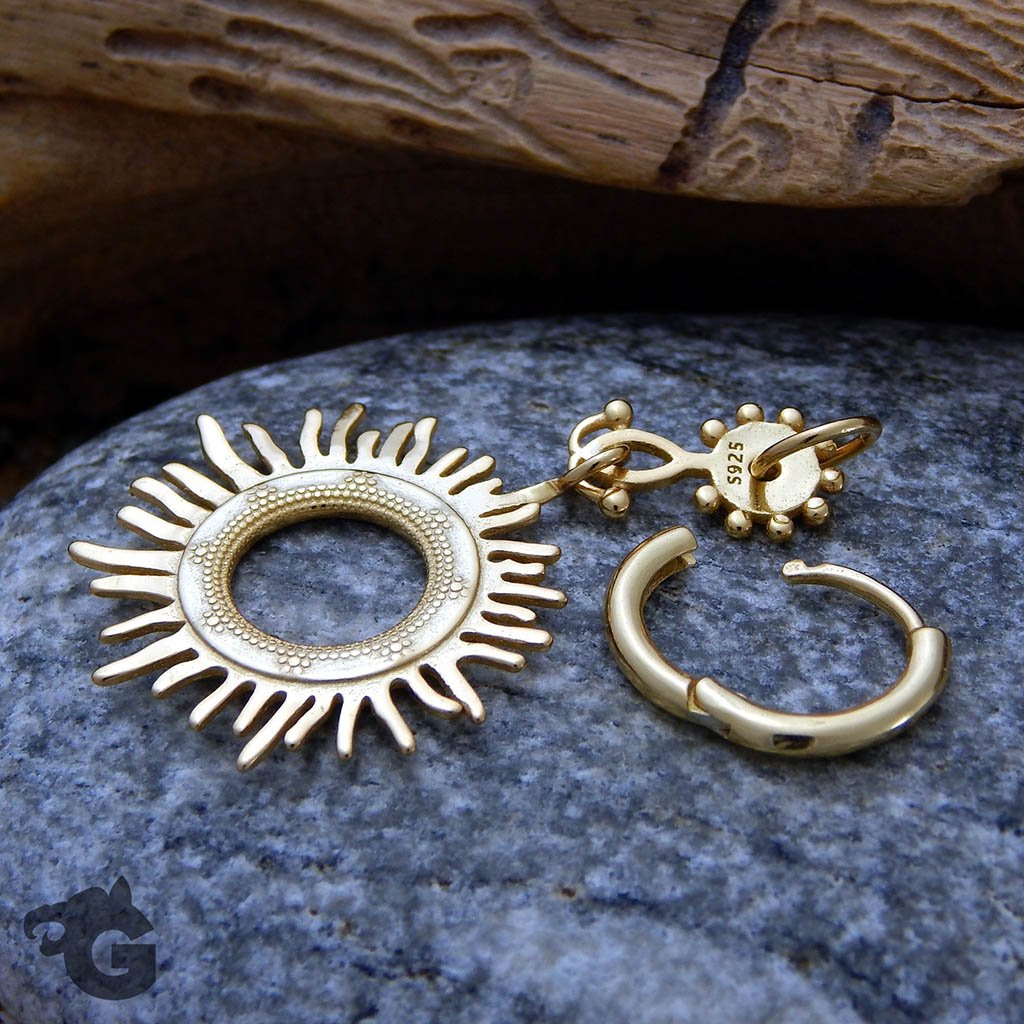 Sunburst Tribal drop earrings