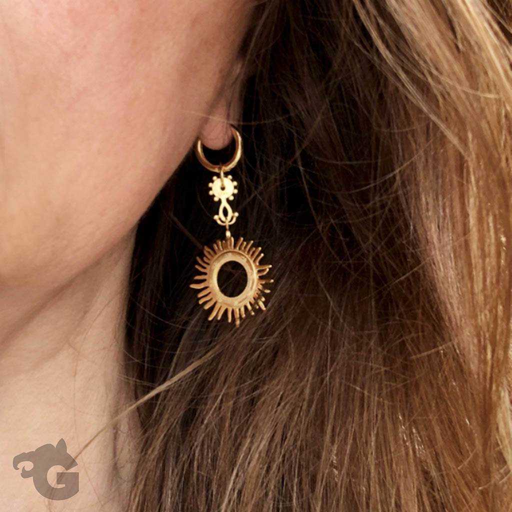Sunburst Tribal drop earrings