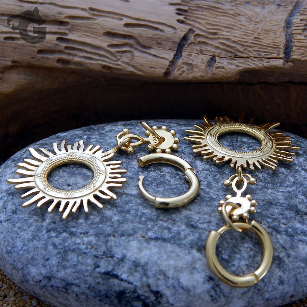 Sunburst Tribal drop earrings